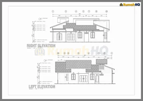 Lukisan teknikal rumah RHQ-A4-08, helaian 5 daripada 8