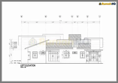 Lukisan teknikal rumah RHQ-A4-09, helaian 4 daripada 9