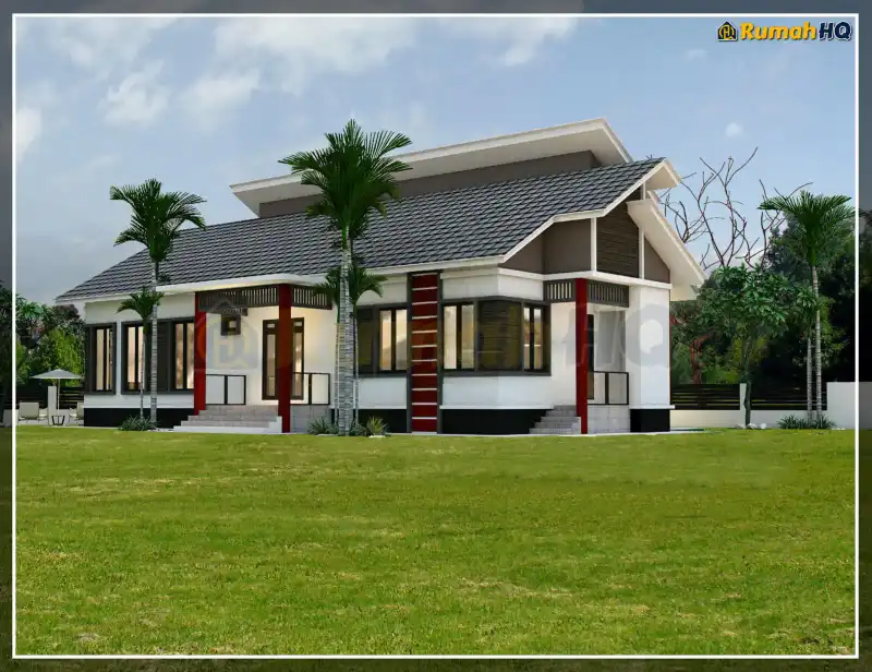 Pandangan 3D rumah RHQ-A5-02 — 1 tingkat, 1,959 kaki persegi, 5 bilik tidur, 4 bilik air