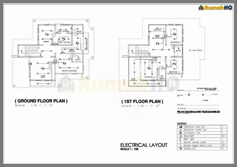 Lukisan teknikal rumah RHQ-D1-02, helaian 1 daripada 11