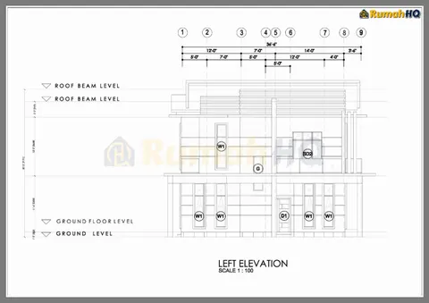 Lukisan teknikal rumah RHQ-D1-02, helaian 5 daripada 11