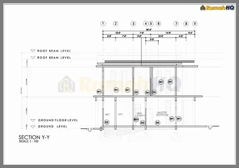 Lukisan teknikal rumah RHQ-D1-02, helaian 11 daripada 11