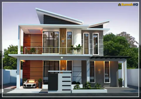 Pandangan 3D 1 daripada 5, rumah RHQ-D1-02 — Banglo 2 Tingkat · 4 Bilik · 4 Bilik Air