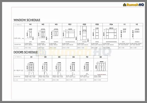 Lukisan teknikal rumah RHQ-D1-08, helaian 12 daripada 12