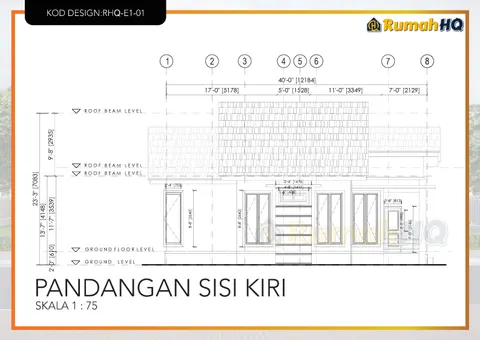 Lukisan teknikal rumah RHQ-E1-01, helaian 8 daripada 11