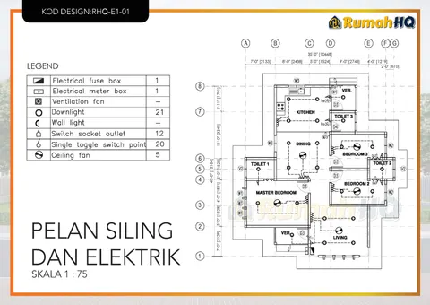 Lukisan teknikal rumah RHQ-E1-01, helaian 10 daripada 11