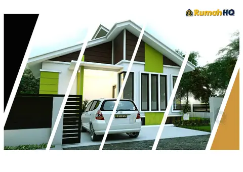 Pandangan 3D 1 daripada 5, rumah RHQ-E1-01 — Banglo 1 Tingkat · 3 Bilik · 3 Bilik Air