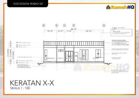 Lukisan teknikal rumah RHQ-E1-02, helaian 3 daripada 12