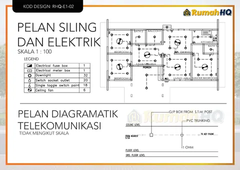 Lukisan teknikal rumah RHQ-E1-02, helaian 10 daripada 12