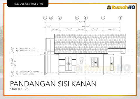 Lukisan teknikal rumah RHQ-E1-03, helaian 6 daripada 12
