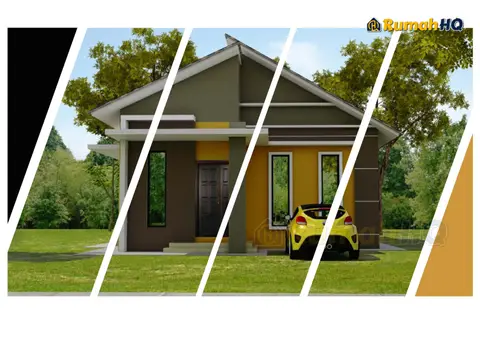 Pandangan 3D 1 daripada 5, rumah RHQ-E1-03 — Banglo 1 Tingkat · 3 Bilik · 2 Bilik Air