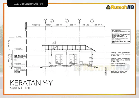 Lukisan teknikal rumah RHQ-E1-04, helaian 4 daripada 13