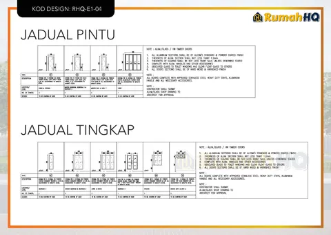 Lukisan teknikal rumah RHQ-E1-04, helaian 9 daripada 13