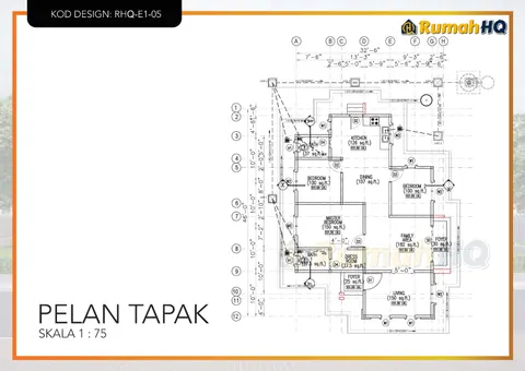 Lukisan teknikal rumah RHQ-E1-05, helaian 1 daripada 13