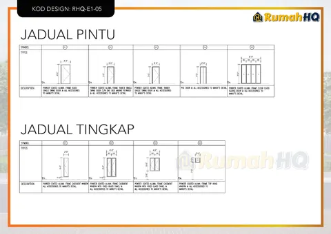 Lukisan teknikal rumah RHQ-E1-05, helaian 9 daripada 13