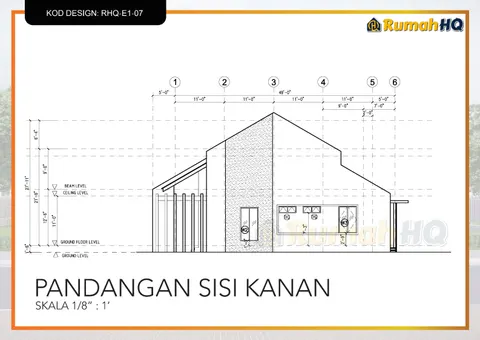 Lukisan teknikal rumah RHQ-E1-07, helaian 6 daripada 13
