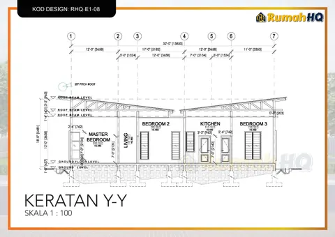 Lukisan teknikal rumah RHQ-E1-08, helaian 4 daripada 13