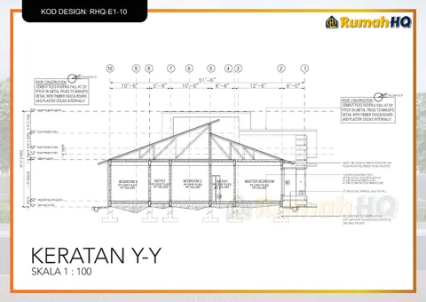 Lukisan teknikal rumah RHQ-E1-10, helaian 4 daripada 11