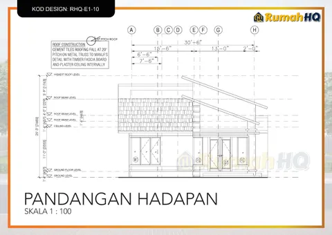 Lukisan teknikal rumah RHQ-E1-10, helaian 5 daripada 11