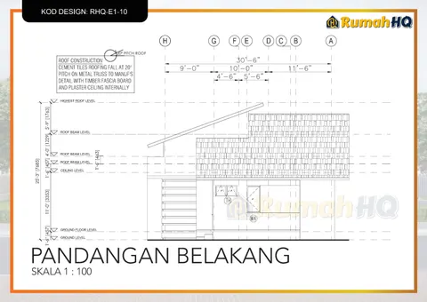 Lukisan teknikal rumah RHQ-E1-10, helaian 7 daripada 11