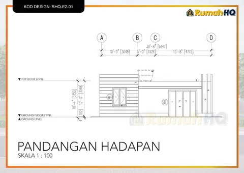 Lukisan teknikal rumah RHQ-E2-01, helaian 5 daripada 13