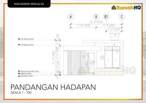 Lukisan teknikal rumah RHQ-E2-03, helaian 5 daripada 13
