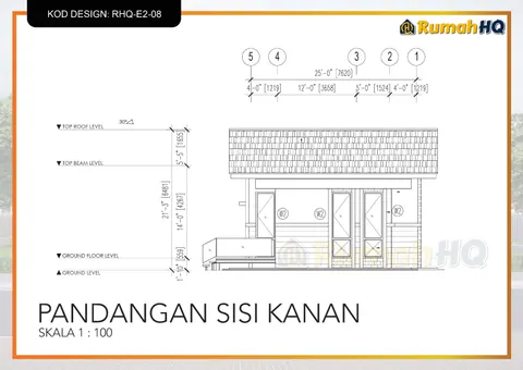 Lukisan teknikal rumah RHQ-E2-08, helaian 6 daripada 13