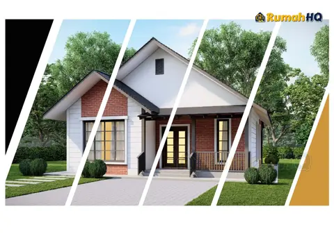 Pandangan 3D 1 daripada 5, rumah RHQ-E2-09 — Banglo Mini 1 Tingkat · 2 Bilik · 1 Bilik Air