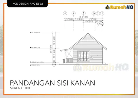 Lukisan teknikal rumah RHQ-E3-02, helaian 6 daripada 13