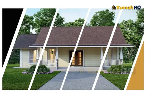 Pandangan 3D 1 daripada 5, rumah RHQ-E3-02 — Banglo Mini 1 Tingkat · 2 Bilik · 2 Bilik Air