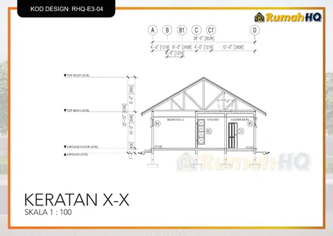Lukisan teknikal rumah RHQ-E3-04, helaian 3 daripada 13