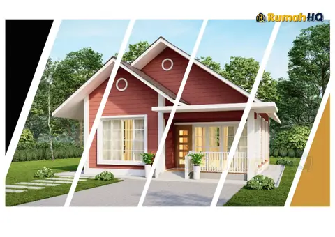 Pandangan 3D 1 daripada 5, rumah RHQ-E3-05 — Banglo Mini 1 Tingkat · 2 Bilik · 2 Bilik Air