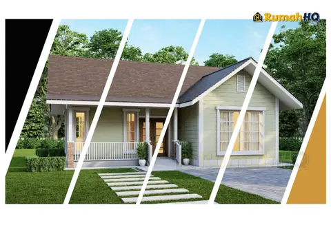 Pandangan 3D 1 daripada 5, rumah RHQ-E3-07 — Banglo Mini 1 Tingkat · 2 Bilik · 2 Bilik Air