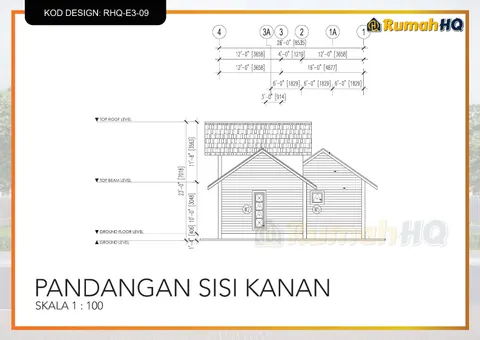 Lukisan teknikal rumah RHQ-E3-09, helaian 6 daripada 13