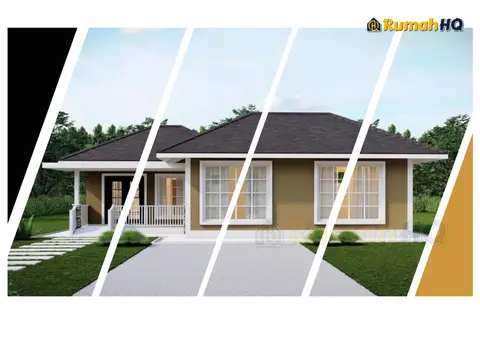 Pandangan 3D 1 daripada 5, rumah RHQ-E3-09 — Banglo Mini 1 Tingkat · 2 Bilik · 2 Bilik Air